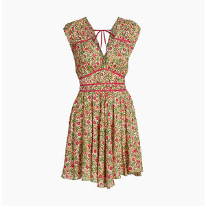 Poupette St. Barth Ciao Floral Piped Mini Dress - NWT (Retail $340) - SIze L